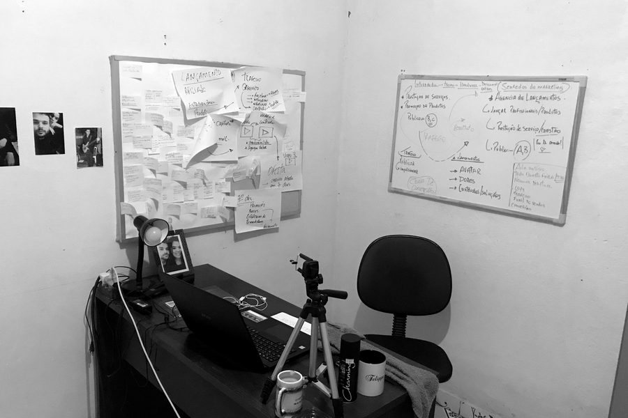 Escritório improvisado em Juquiá